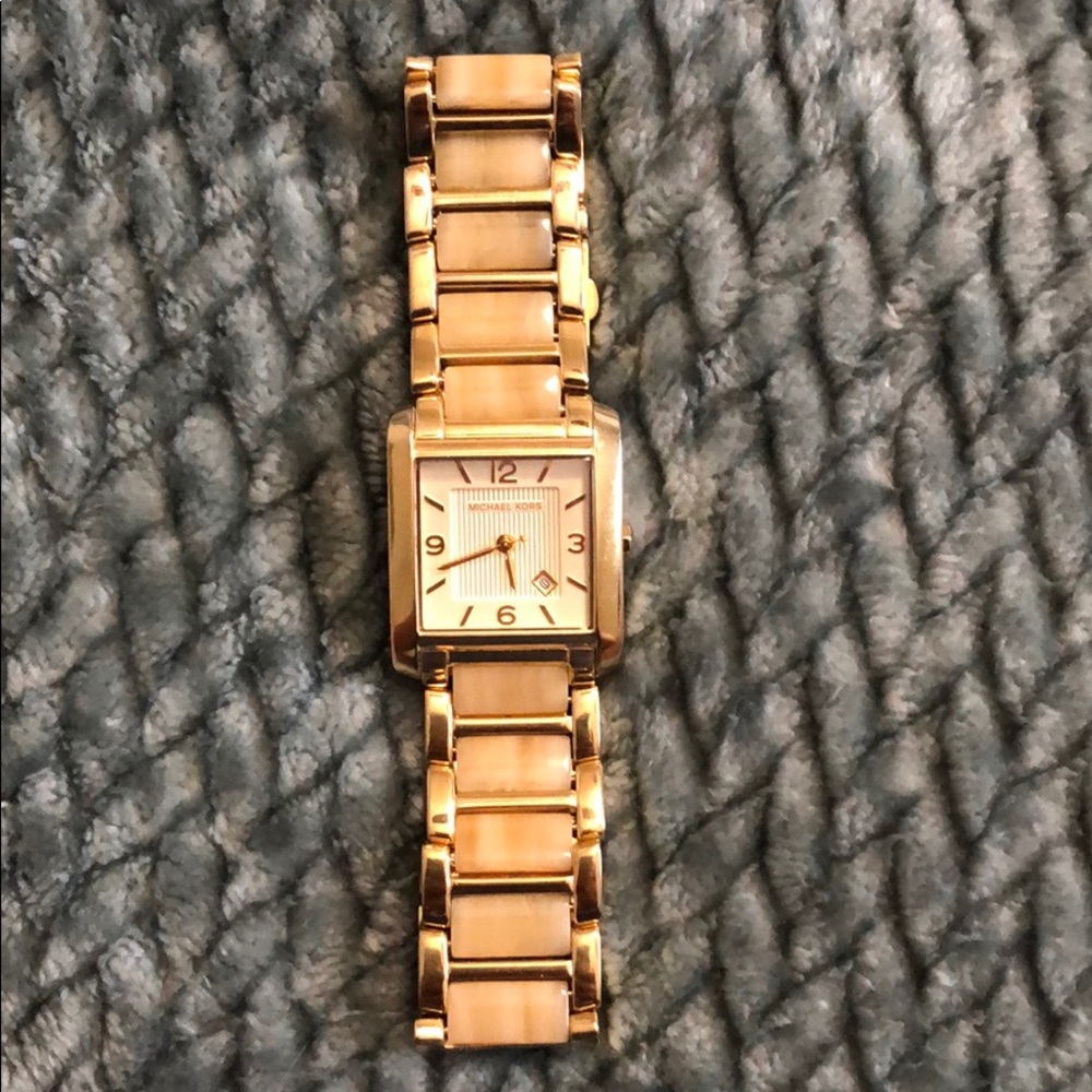 Michael Kors Gold and Light Tortoise Watch